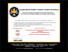 Tablet Screenshot of canadianmineralanalysts.com